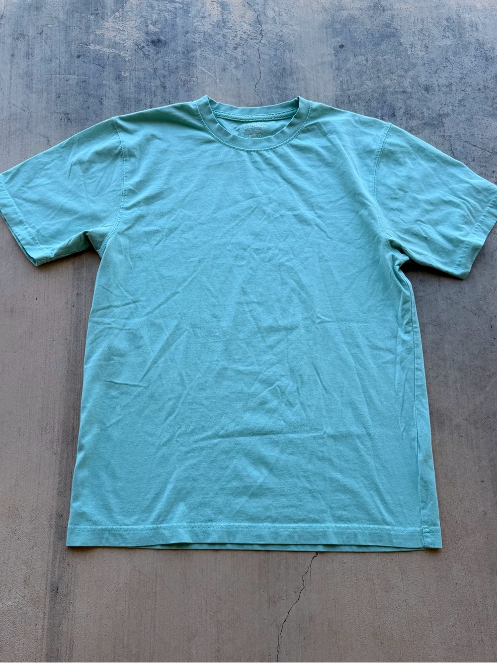L.L. Bean Men's Crew Neck Tee in Aqua